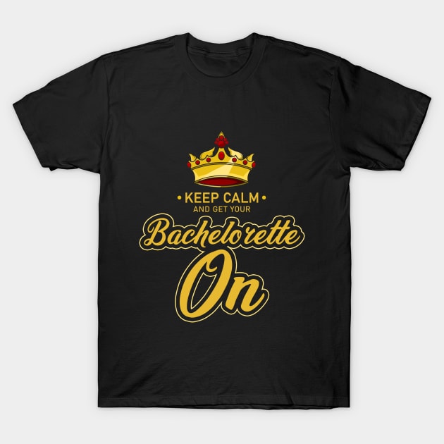 Bachelorette Party with Crown T-Shirt by Markus Schnabel